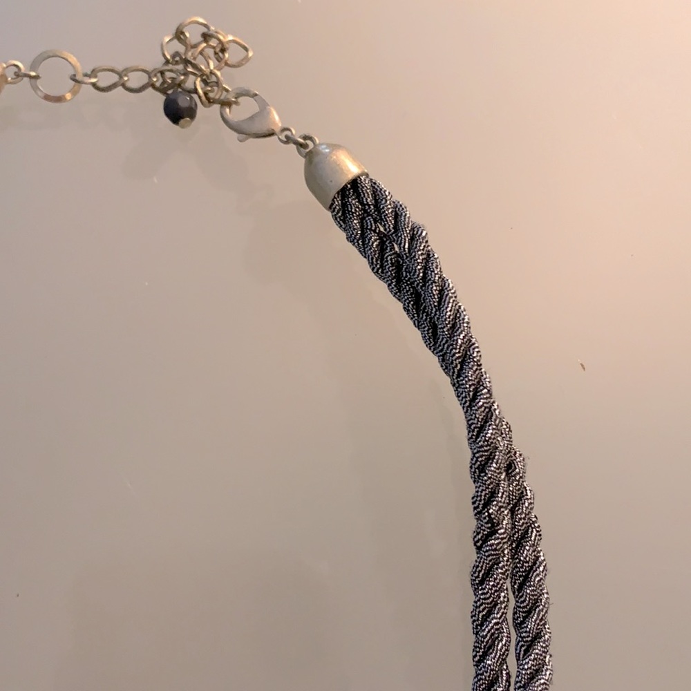 Medium Length Multi Layered Stone Shape Beaded Ne… - image 2